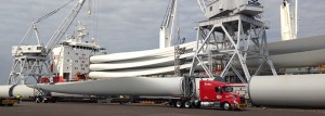 Unloading wind turbine equipment